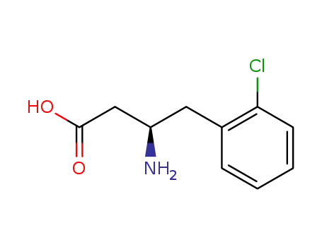 Molecular Structure of 268734-28-7 ((R)-3-AMINO-4-(2-CHLOROPHENYL)BUTANOIC ACID HYDROCHLORIDE)
