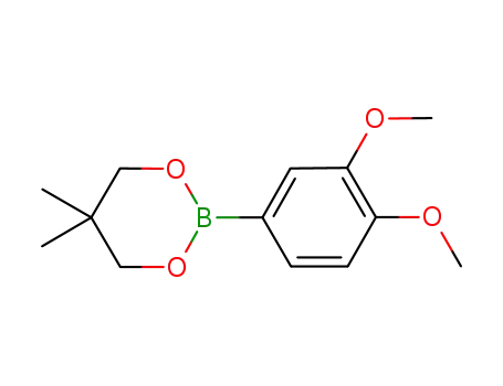 Molecular Structure of 1177398-99-0 (2-(3,4-dimethoxyphenyl)-5,5-dimethyl-1,3,2-dioxaborinane)