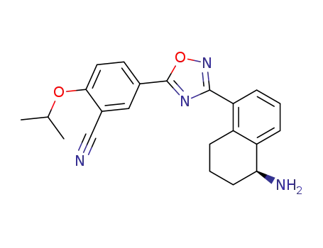 (S)-5-(3-(5-amino-5,6,7,8-tetrahydronaphthalen-1-yl)-1,2,4-oxadiazol-5-yl)-2-isopropoxybenzonitrile
