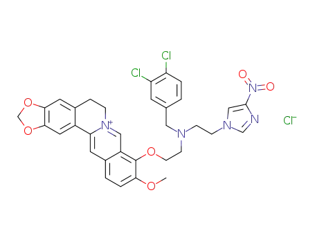 N-(3,4-dichlorobenzyl)-N-(2-(4-nitro-1H-imidazol-1-yl)ethyl)-2-(2-berberinoxyethoxy)ethanamine