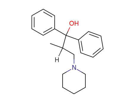 Molecular Structure of 2260-36-8 (2-methyl-1,1-diphenyl-3-(1-piperidinyl)-1-propanol)