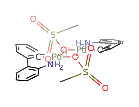 Molecular Structure of 1435520-65-2 ((2'-amino-1,1'-biphenyl-2-yl)methanesulfonatopalladium(II) dimer)