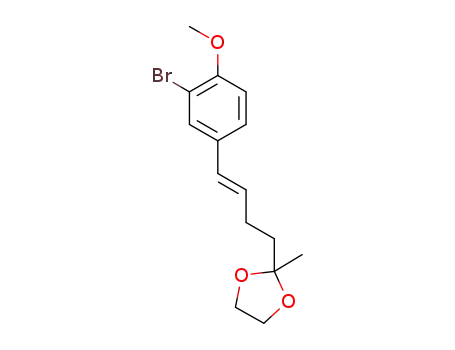 Molecular Structure of 1426580-91-7 (2-[4-(3-bromo-4-methoxyphenyl)-but-3-enyl]-2-methyl-[1,3]dioxolane)