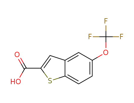 Molecular Structure of 885279-13-0 (5-TRIFLUOROMETHOXY-BENZO[B]THIOPHENE-2-CARBOXYLIC ACID)