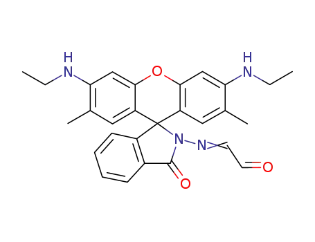 Molecular Structure of 1196455-45-4 (3',6'-bis(ethylamino)-2',7'-dimethyl-2-(2-oxoethylideneamino)spiro[isoindoline-1,9'-xanthen]-3-one)