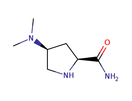 Molecular Structure of 848488-79-9 (2-Pyrrolidinecarboxamide, 4-(dimethylamino)-, (2S,4S)-)
