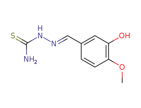 Molecular Structure of 14453-26-0 (Hydrazinecarbothioamide, 2-[(3-hydroxy-4-methoxyphenyl)methylene]-)