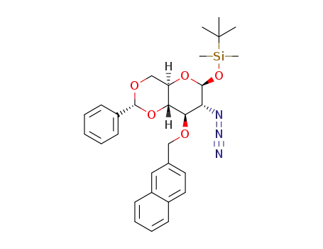 2-azido-4,6-O-benzylidene-1-O-tert-butyldimethylsilyl-2-deoxy-3-O-(2-naphthalenylmethyl)-D-glucopyranoside