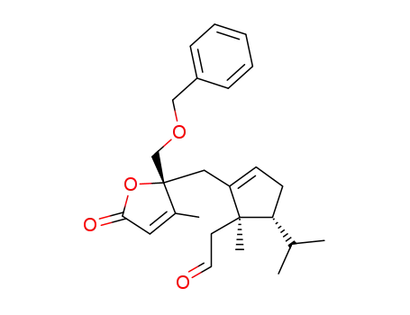 2-((1R,5R)-2-(((R)-2-((benzyloxy)methyl)-3-methyl-5-oxo-2,5-dihydrofuran-2-yl)methyl)-5-isopropyl-1-methylcyclopent-2-en-1-yl)acetaldehyde