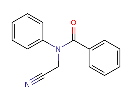 Molecular Structure of 14101-08-7 (N-benzoyl-N-phenylaminoacetonitrile)