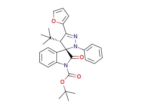 tert-butyl 4'-tert-butyl-5'-(furan-2-yl)-2-oxo-2'-phenyl-2',4'-dihydrospiro[indoline-3,3'-pyrazole]-1-carboxylate
