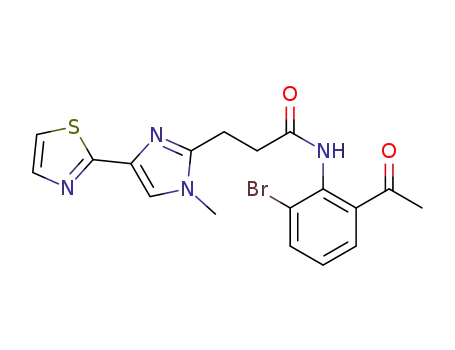 N-(2-acetyl-6-bromo-phenyl)-3-(1-methyl-4-thiazol-2-yl-1H-imidazol-2-yl)-propionamide