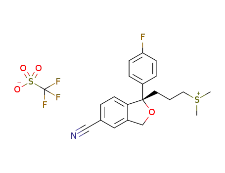 (S)-(3-(5-cyano-1-(4-fluorophenyl)-1,3-dihydroisobenzofuran-1-yl)propyl)dimethylsulfonium trifluoromethanesulfonate