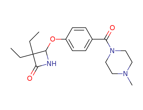 2-AZETIDINONE, 3,3-DIETHYL-4-[4-[(4-METHYL-1-PIPERAZINYL)CARBONYL]PHENOXY]-