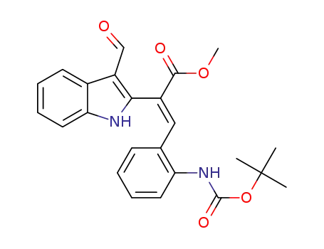 (E)-methyl α-(3-formyl-1H-indol-2-yl)-β-[2-(tert-butoxycarbonyl)aminophenyl]acrylate