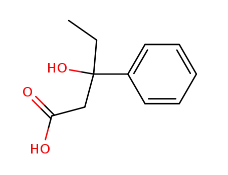 Molecular Structure of 13278-26-7 (3-hydroxy-3-phenylpentanoic acid)