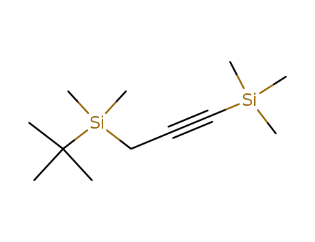 Molecular Structure of 78978-51-5 (Silane, [3-[(1,1-dimethylethyl)dimethylsilyl]-1-propynyl]trimethyl-)