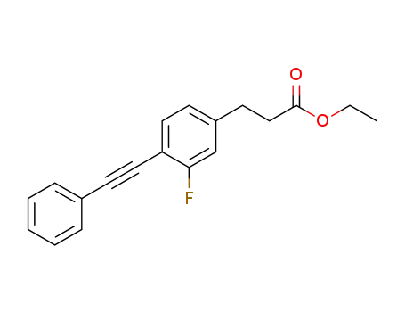 ethyl 3-(3-fluoro-4-(phenylethynyl)phenyl)propanoate