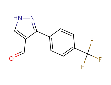 Molecular Structure of 306936-65-2 (3-[4-(TRIFLUOROMETHYL)PHENYL]-1H-PYRAZOLE-4-CARBALDEHYDE)