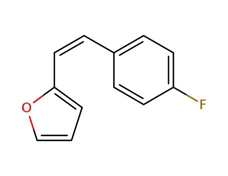 Molecular Structure of 572913-41-8 (Furan, 2-[(1Z)-2-(4-fluorophenyl)ethenyl]-)