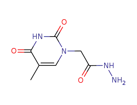 Molecular Structure of 1000071-56-6 (2-(5-methyl-2,4-dioxo-3,4-dihydropyrimidin-1(2H)-yl)acetohydrazide)
