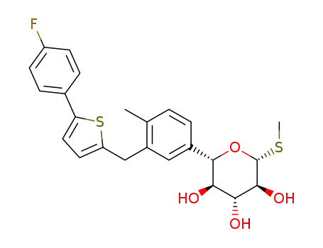 (2S,3R,4R,5S,6R)-2-[3-((5-(4-fluorophenyl)thienyl)-2-methylene)-4-methylphenyl]-6-methylthiotetrahydropyran-3,4,5-triol