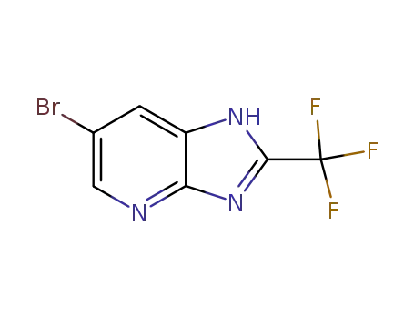 Molecular Structure of 13577-72-5 (6-Bromo-2-trifluoromethyl-3H-imidazo[4,5-b]pyridine)