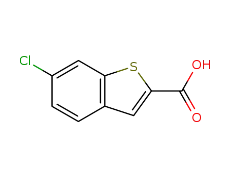 Molecular Structure of 26018-73-5 (6-CHLORO-1-BENZOTHIOPHENE-2-CARBOXYLIC ACID)