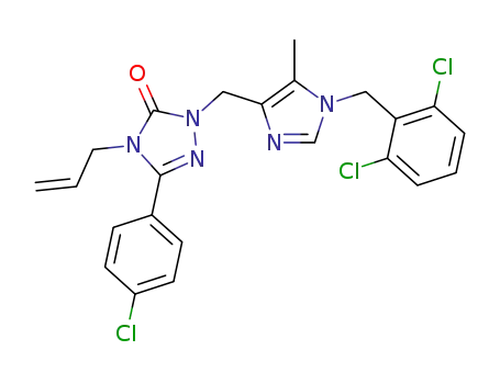 4-allyl-5-(4-chlorophenyl)-2-{[1-(2,6-dichlorobenzyl)-5-methyl-1H-imidazol-4-yl]methyl}-2,4-dihydro-3H-1,2,4-triazol-3-one