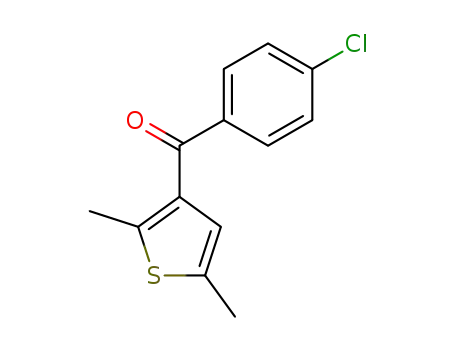 Molecular Structure of 57248-23-4 (Methanone, (4-chlorophenyl)(2,5-dimethyl-3-thienyl)-)