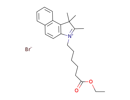 Molecular Structure of 190714-35-3 (3-(5-ethoxycarbonylpentyl)-1,1,2-trimethyl-1H-benz[e]indolenium bromide)