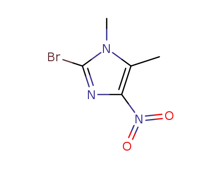 Molecular Structure of 105994-26-1 (1H-Imidazole, 2-bromo-1,5-dimethyl-4-nitro-)