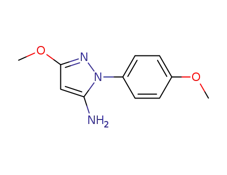 Molecular Structure of 1417332-79-6 (5-methoxy-2-(4-methoxyphenyl)-2H-pyrazol-3-ylamine)