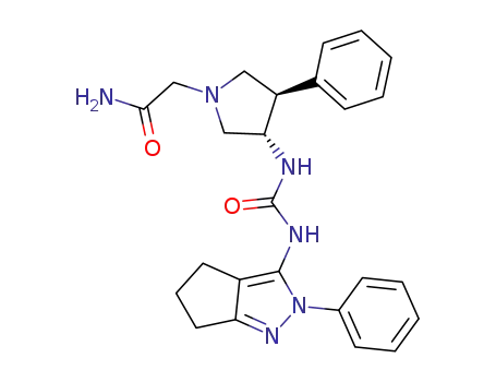 2-((3R,4S)-3-phenyl-4-(3-(2-phenyl-2,4,5,6-tetrahydrocyclopenta[c]pyrazol-3-yl)ureido)pyrrolidin-1-yl)acetamide