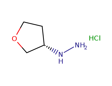 Molecular Structure of 1364632-45-0 ((S)-(tetrahydrofuran-3-yl)hydrazine hydrochloride)