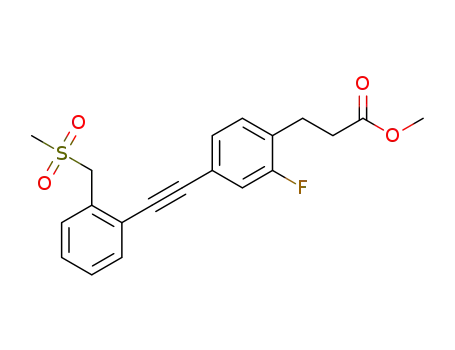 methyl 3-(2-fluoro-4-((2-((methylsulfonyl)methyl)phenyl)ethynyl)phenyl)propanoate