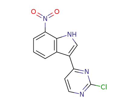 Molecular Structure of 1214264-48-8 (3-(2-chloropyrimidin-4-yl)-7-nitro-1H-indole)