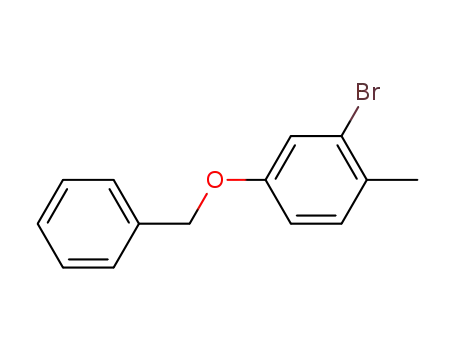 Molecular Structure of 60710-40-9 (4-(Benzyloxy)-2-bromo-1-methylbenzene)