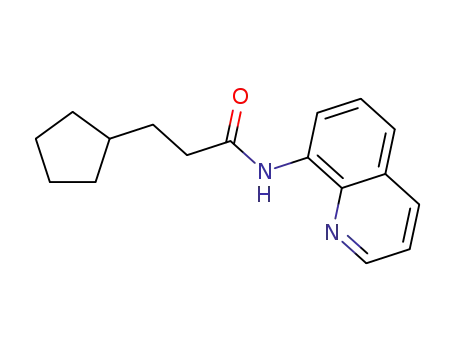 Molecular Structure of 723257-88-3 (3-cyclopentyl-N-(8-quinolinyl)propanamide)
