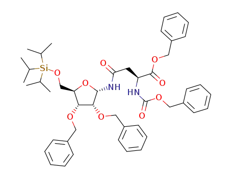 N<sup>γ</sup>-(5-triisopropylsilyl-2,3-di-O-benzyl-α-D-ribosyl)-N<sup>α</sup>-benzyloxycarbonylasparagine benzyl ester