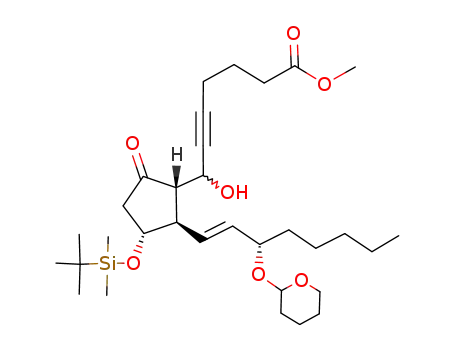 11-O-(t-butyldimethylsilyl)-5,6-didehydro-7-hydroxy-15-O-(tetrahydropyran-2-yl)PGE<sub>2</sub> methyl ester