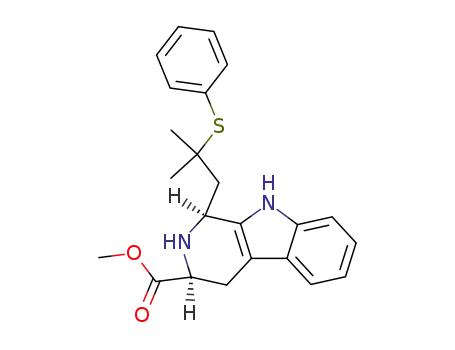 (1S,3S)-1-(2-Methyl-2-phenylsulfanyl-propyl)-2,3,4,9-tetrahydro-1H-β-carboline-3-carboxylic acid methyl ester