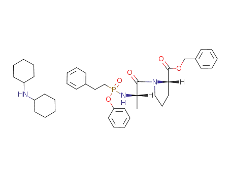 Molecular Structure of 97280-47-2 (N<sup>α</sup>-<(2-phenylethyl)phenoxyphosphoryl>-L-alanyl-L-proline benzyl ester)