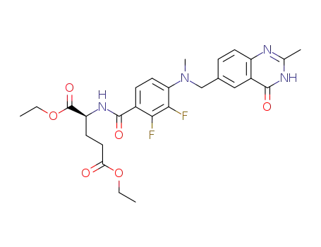 L-Glutamic acid,
N-[4-[[(1,4-dihydro-2-methyl-4-oxo-6-quinazolinyl)methyl]methylamino]-2
,3-difluorobenzoyl]-, diethyl ester