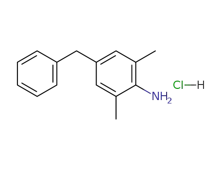 Molecular Structure of 89210-38-8 (Benzenamine, 2,6-dimethyl-4-(phenylmethyl)-, hydrochloride)