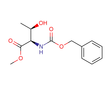 Molecular Structure of 100157-53-7 ((2S,3R)-Methyl 2-(((benzyloxy)carbonyl)aMino)-3-hydroxybutanoate)