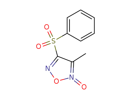 Molecular Structure of 49739-41-5 (1,2,5-Oxadiazole, 3-methyl-4-(phenylsulfonyl)-, 2-oxide)