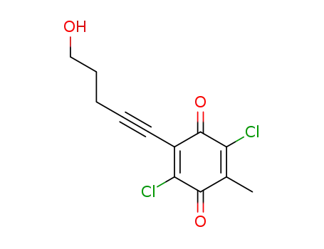 2,5-dichloro-3-(5-hydroxy-1-pentynyl)-6-methyl-1,4-benzoquinone