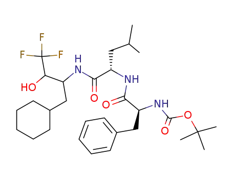 N-[1-(cyclohexylmethyl)-3,3,3-trifluoro-2-hydroxypropyl]-N<sup>2</sup>-{N-[(1,1-dimethylethoxy)carbonyl]-L-phenylalanyl}-L-leucinamide