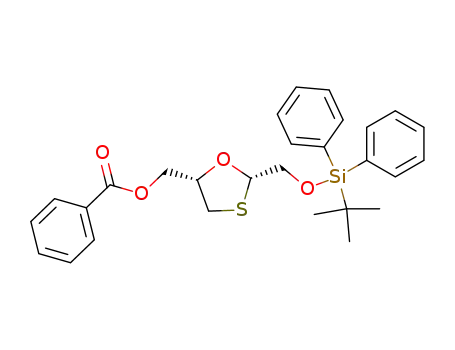 (-)-<2S(2α,5α)>-2-<<(tert-butyldiphenylsilyl)oxy>methyl>-1,3-oxathiolane-5-methanol 5-benzoate